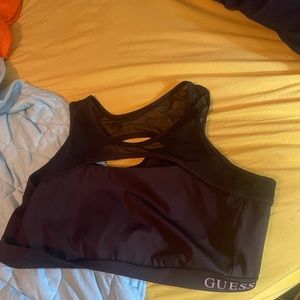 GUESS black sports bra
